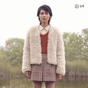 Club Monaco Cream Teddy Jacket